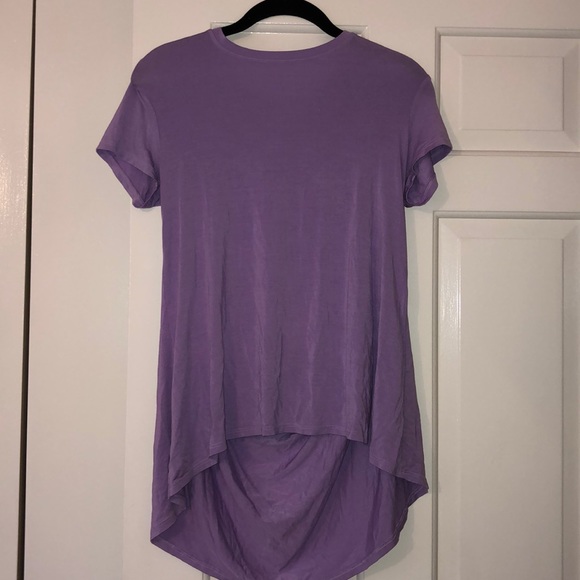 Hard Tail Purple High Low Open Back Workout Top - Picture 1 of 3